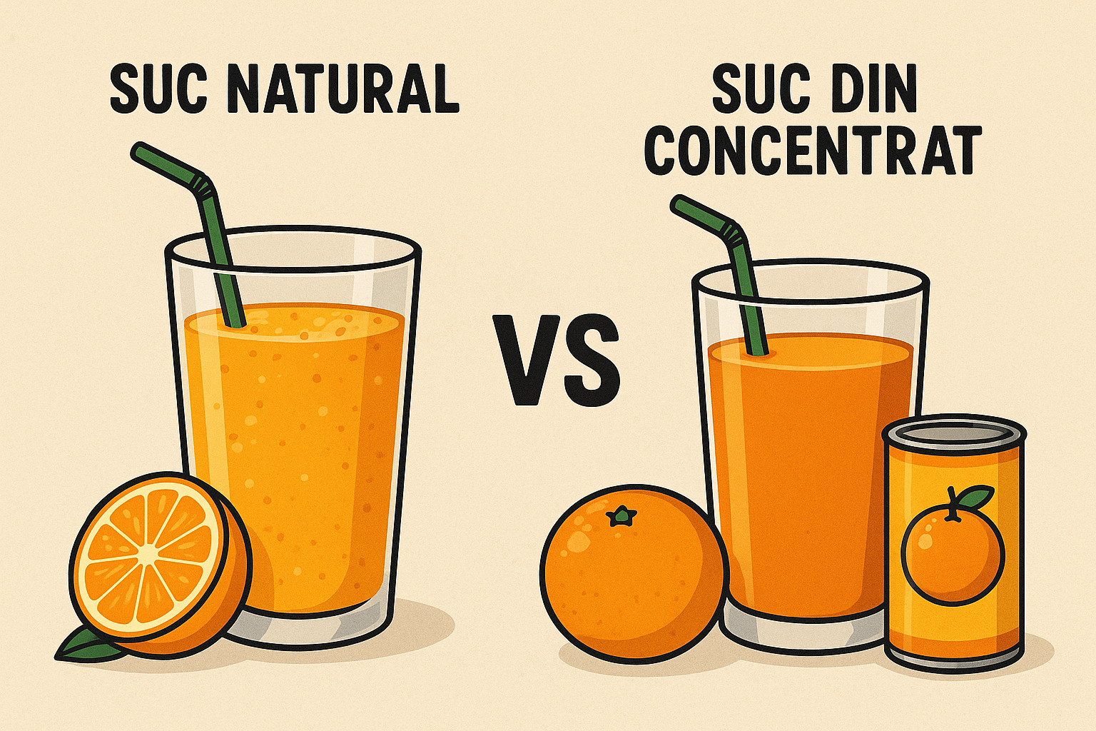 Suc Natural vs Suc din Concentrat: Diferențe Esențiale 2025