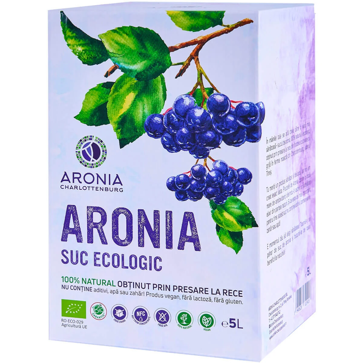 Suc de aronia 5L format familial - cel mai bun preț pentru consum familial